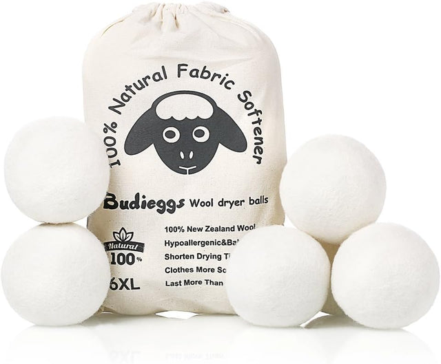 6 - pack Wool Dryer Balls With Bag - Yorkn Inc✅