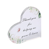 Plaque acrylique personnalisée en forme de cœur 