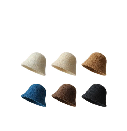 Solid Color Winter Bucket Hat