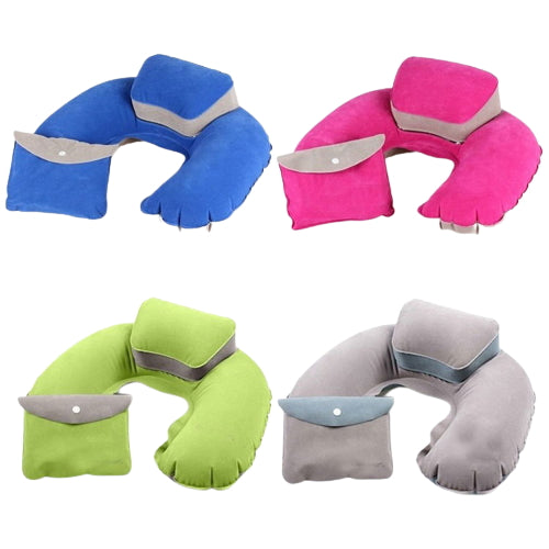 Inflatable Pvc Flocked U Shape Pillow