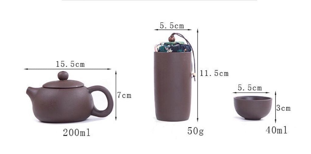 Juego de tazas de té concéntricas de viaje 