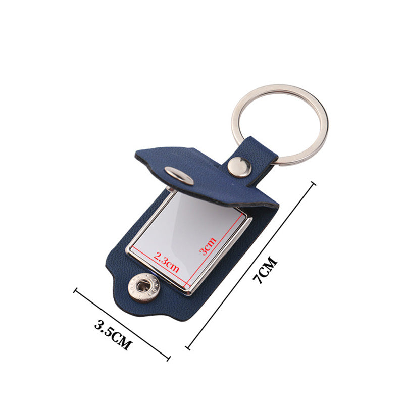 Pu Leather Photo Frame Keychain