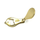 Stainless Steel Drop-shaped Nail Clipper With Built-in Beer Bottle Opener