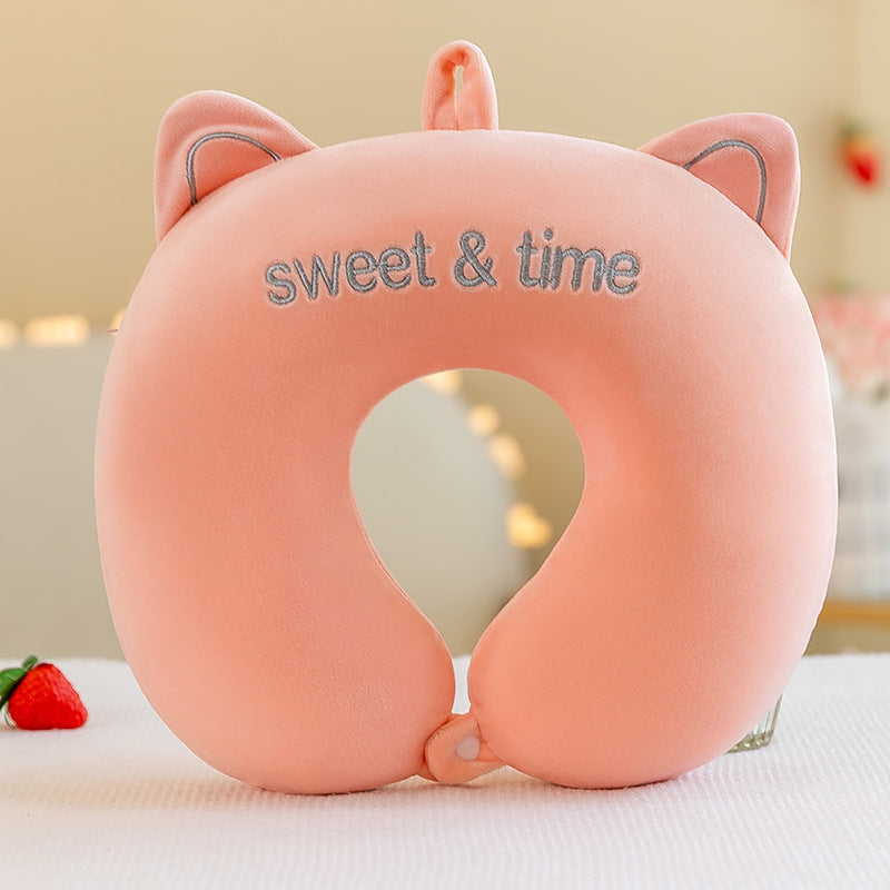 Almohada de espuma viscoelástica en forma de U para niños 