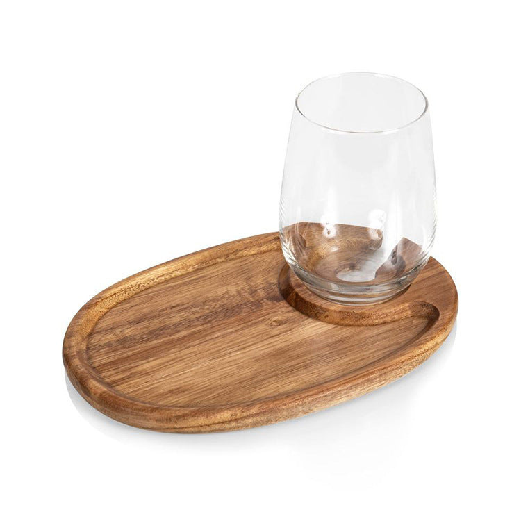 Plateau à cocktails en bois 