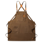 Tablier de travail à bavette en denim réglable 