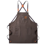Tablier de travail à bavette en denim réglable 