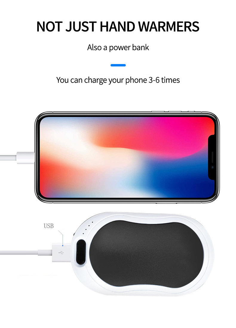 Calentador de manos con batería externa de 10000 mAh 