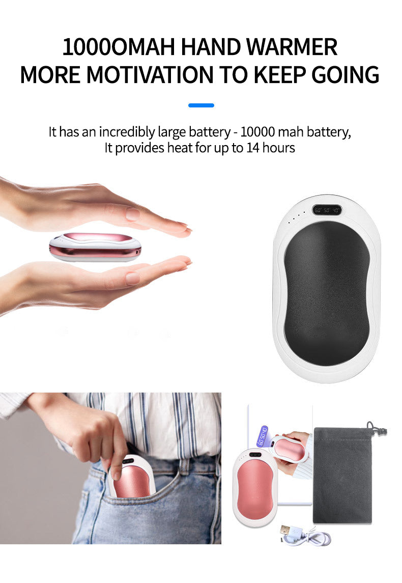 Calentador de manos con batería externa de 10000 mAh 