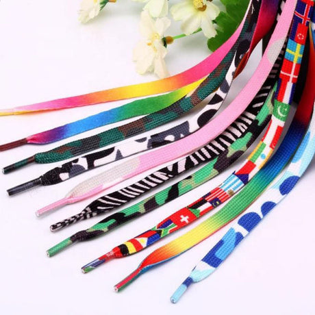 Custom Logo Flat Printed Shoelace