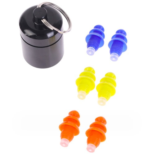 Tapones de silicona para auriculares en estuche metálico 