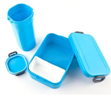 Boîte à lunch en plastique avec bouteille d'eau 