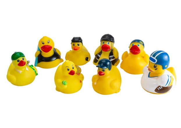 Patito de goma con diseño deportivo 