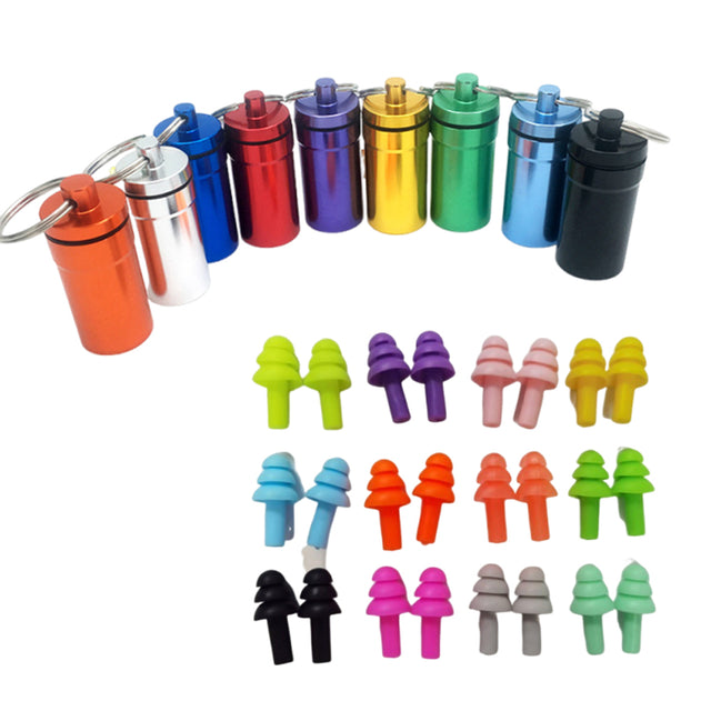 Ear Plugs In Metal Canister W/key Ring