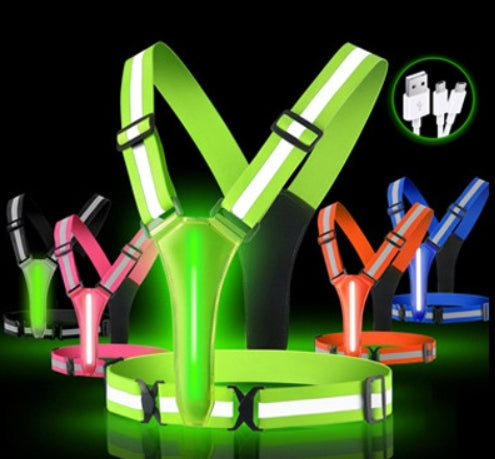 Chaleco reflectante LED para correr 