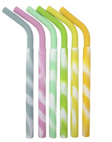 Paille pliable en silicone avec étui 