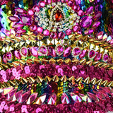 Chapeau de fête à paillettes et diamants d'eau 