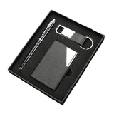 Estuche para tarjetas de presentación, llavero y bolígrafo 