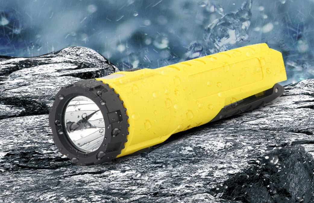 Lampe de poche jaune à sécurité intrinsèque 