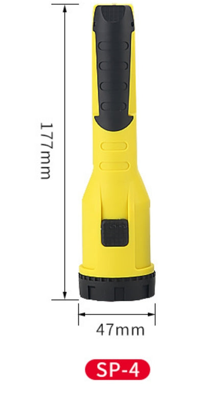 Lampe de poche jaune à sécurité intrinsèque 