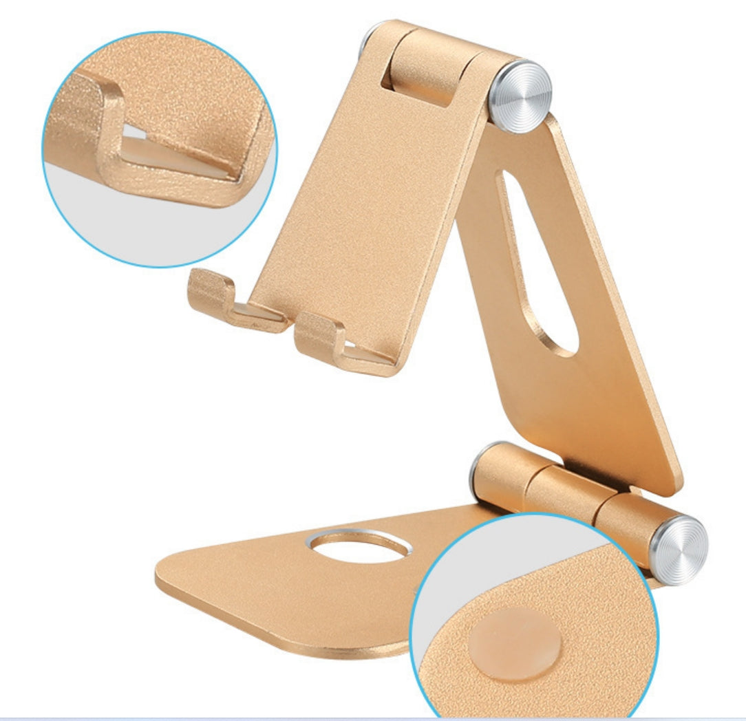 Support de téléphone perforé pliable en métal 