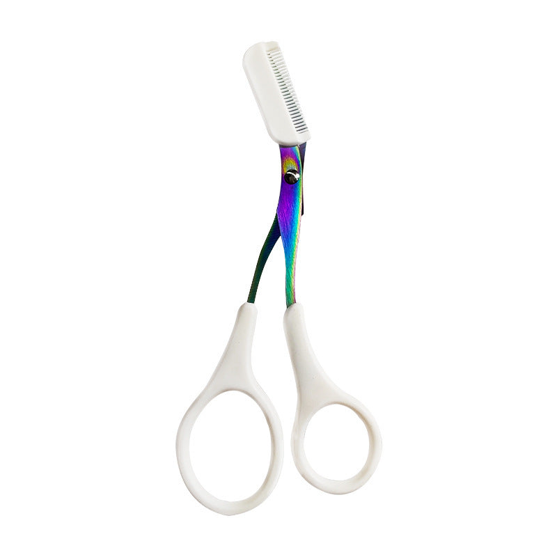 Ciseaux à sourcils en titane colorés 