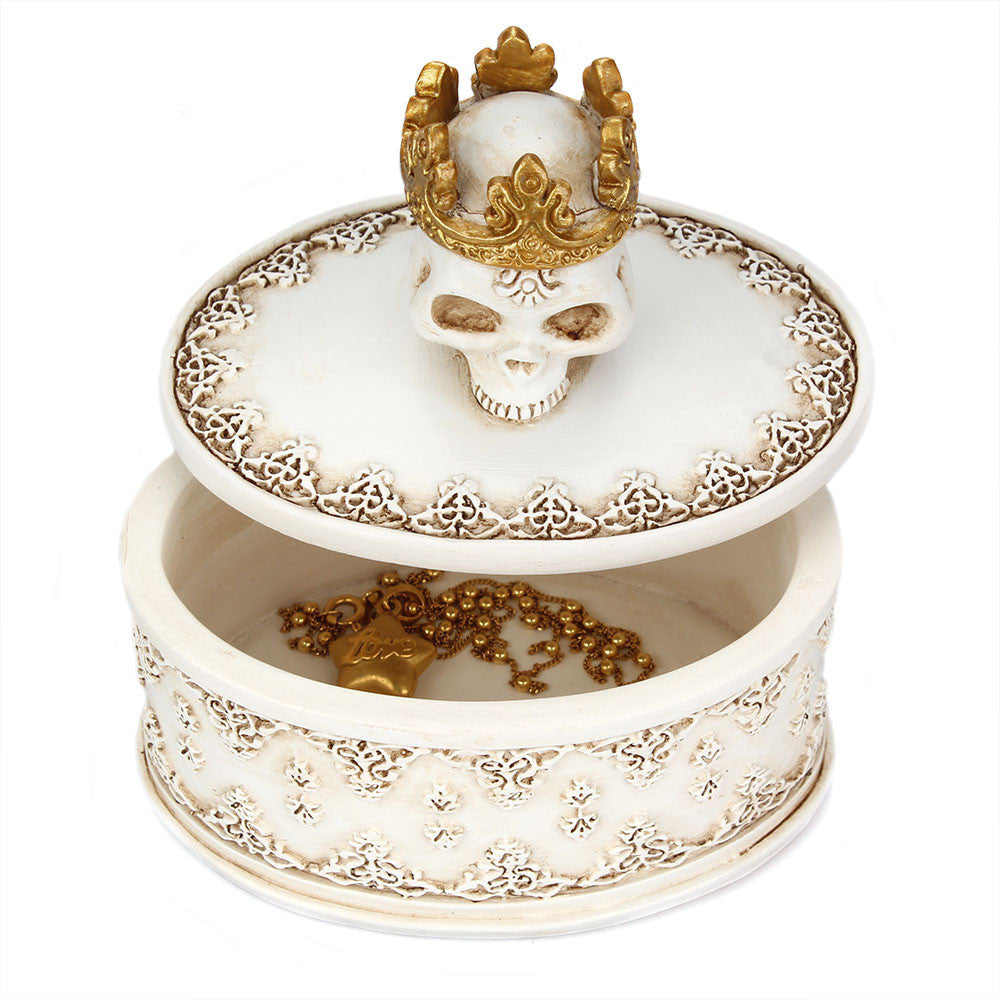 Joyero con forma de calavera 