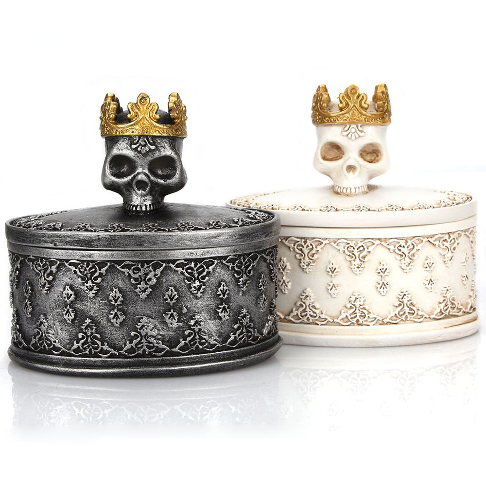 Joyero con forma de calavera 