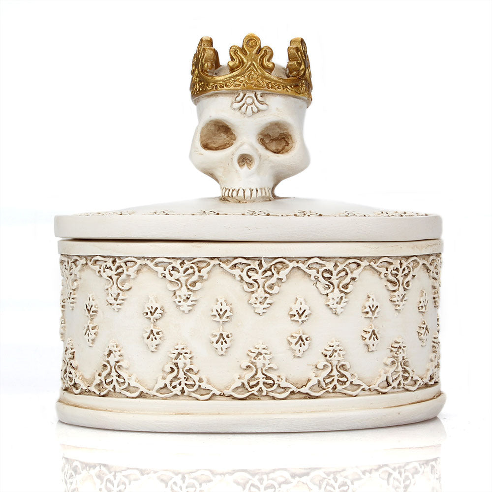 Joyero con forma de calavera 