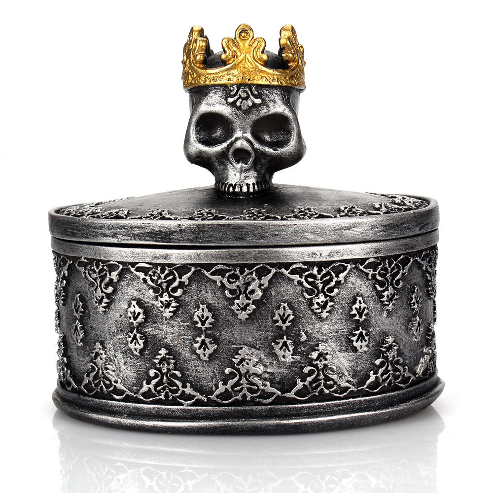 Joyero con forma de calavera 