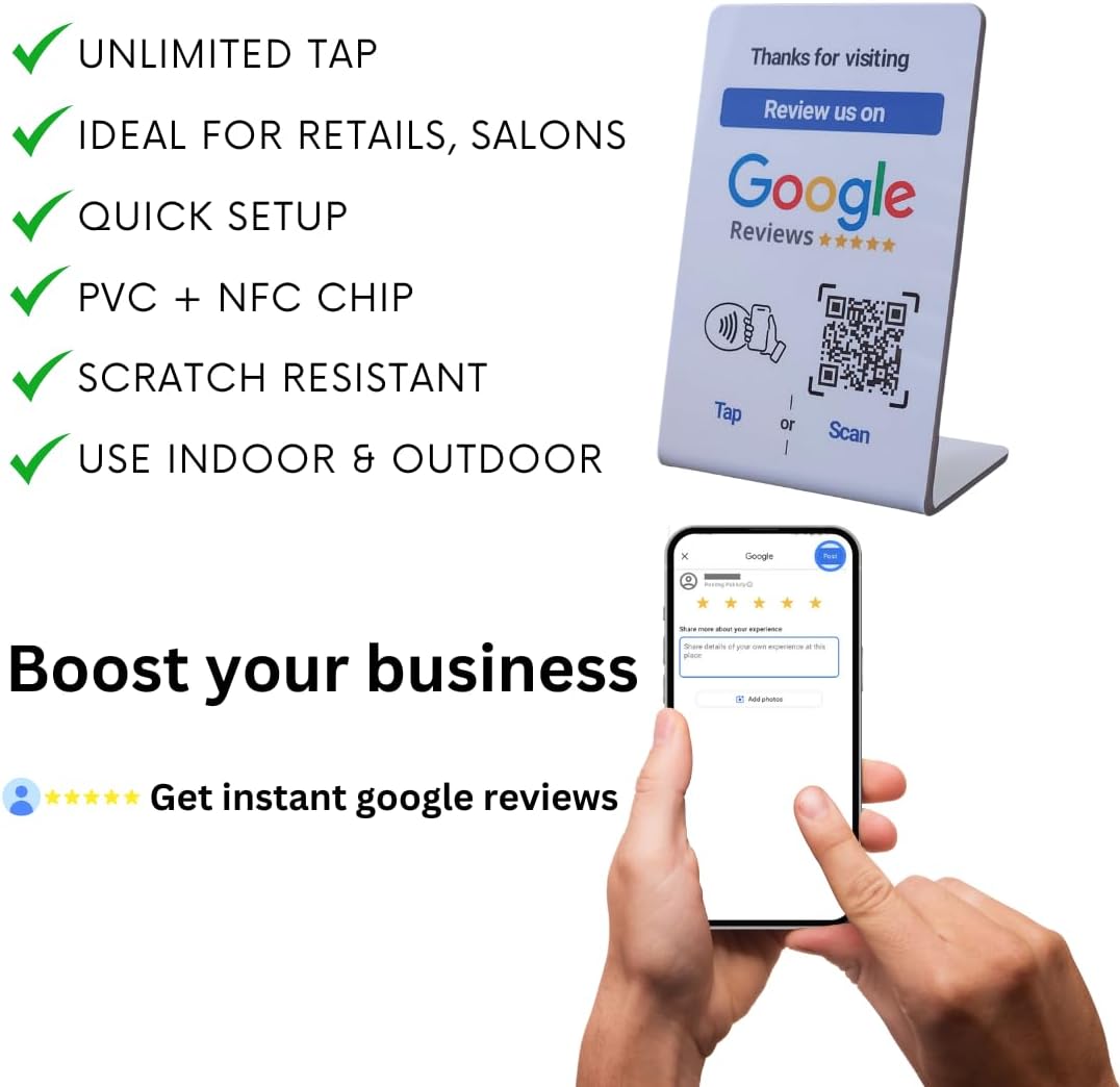 Soporte para reseñas de Google sobre etiquetas NFC 