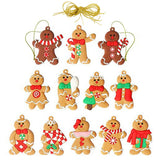 Kit de décorations en forme de bonhomme en pain d'épices, 12 pièces 
