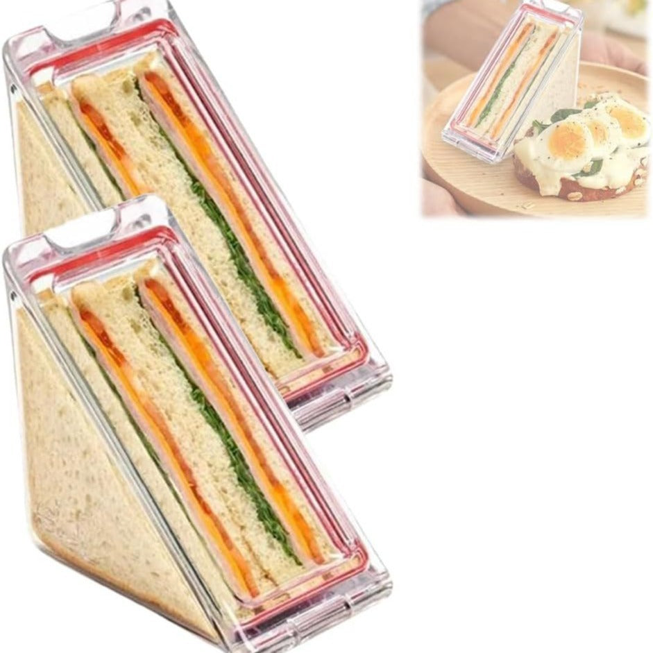 Contenedor para sándwiches en cuña para llevar 