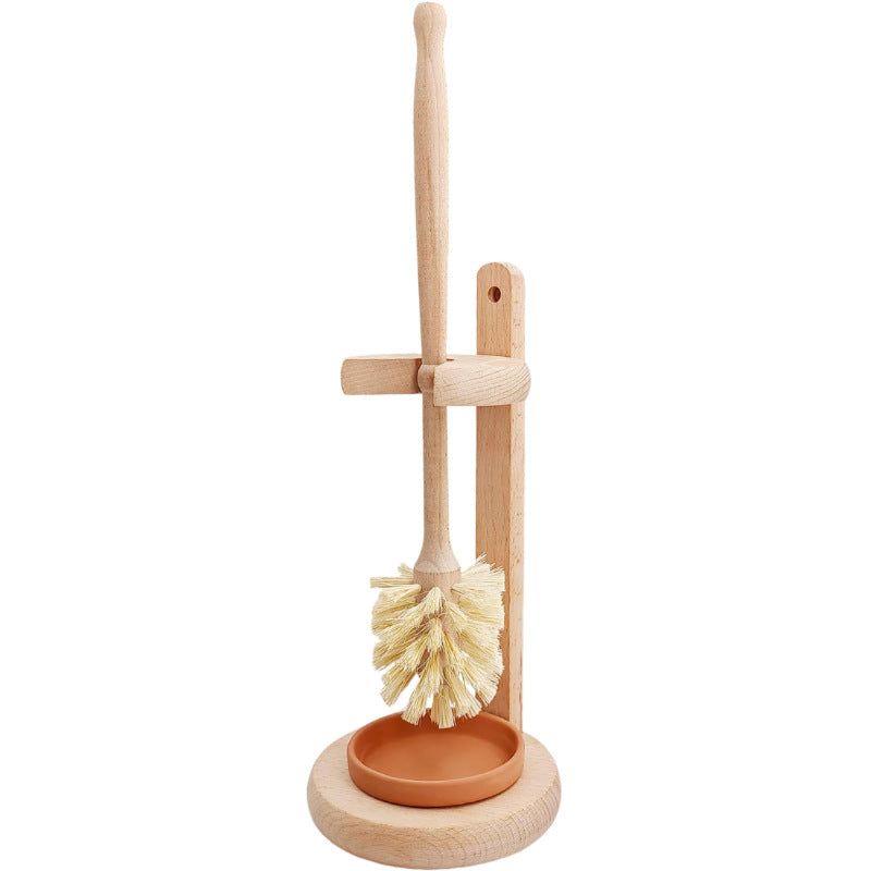 Soporte para cepillo de inodoro con cepillo de fibra 