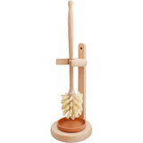 Soporte para cepillo de inodoro con cepillo de fibra 