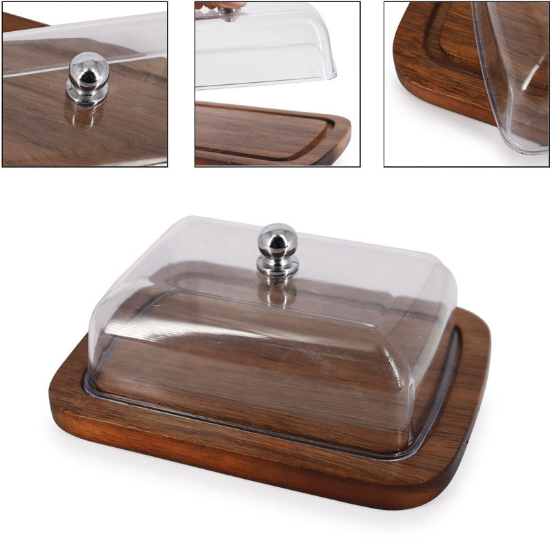 Beurrier en verre avec couvercle - Par bateau 