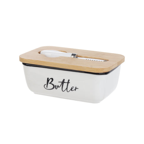 Butter Dish With Lid And Knife - By Boat
