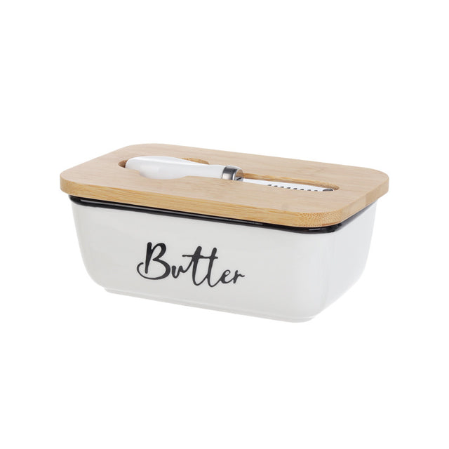 Butter Dish With Lid And Knife - By Boat