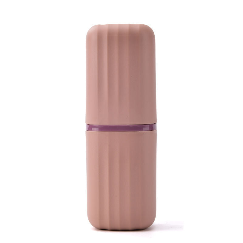 Juego de vasos portátiles para cepillos de dientes de viaje 