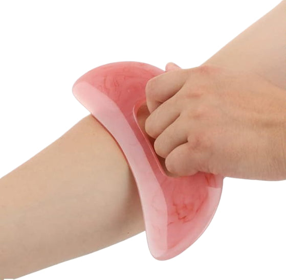 Herramienta de masaje Gua Sha con mango 