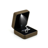 Coffret cadeau à bijoux en velours et métal avec LED 