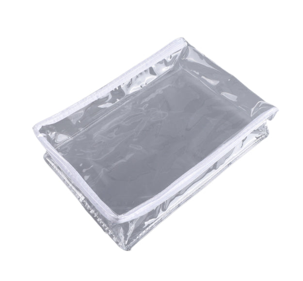 Sac de rangement transparent à fermeture éclair 