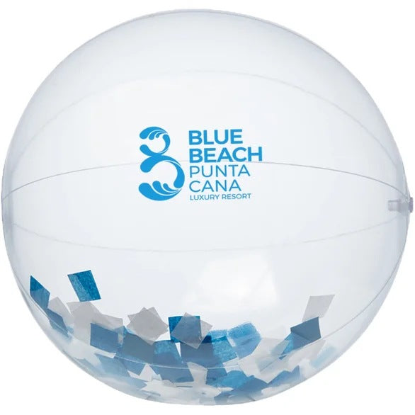 Ballon de plage transparent rempli de confettis multiples de 16 pouces 