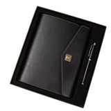 Office Gift Set - A5 Soft-cover Loose-leaf Notebook & Metal Signature Pen