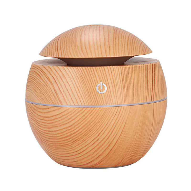 Humidificateur rond en forme de champignon à grain de bois 