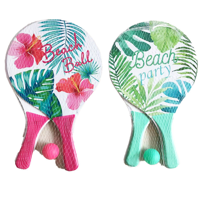 Wooden Beach Paddle Ball Set