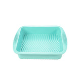 Molde cuadrado de silicona antiadherente para pasteles 