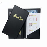 Dossier de menu du restaurant de l'hôtel 