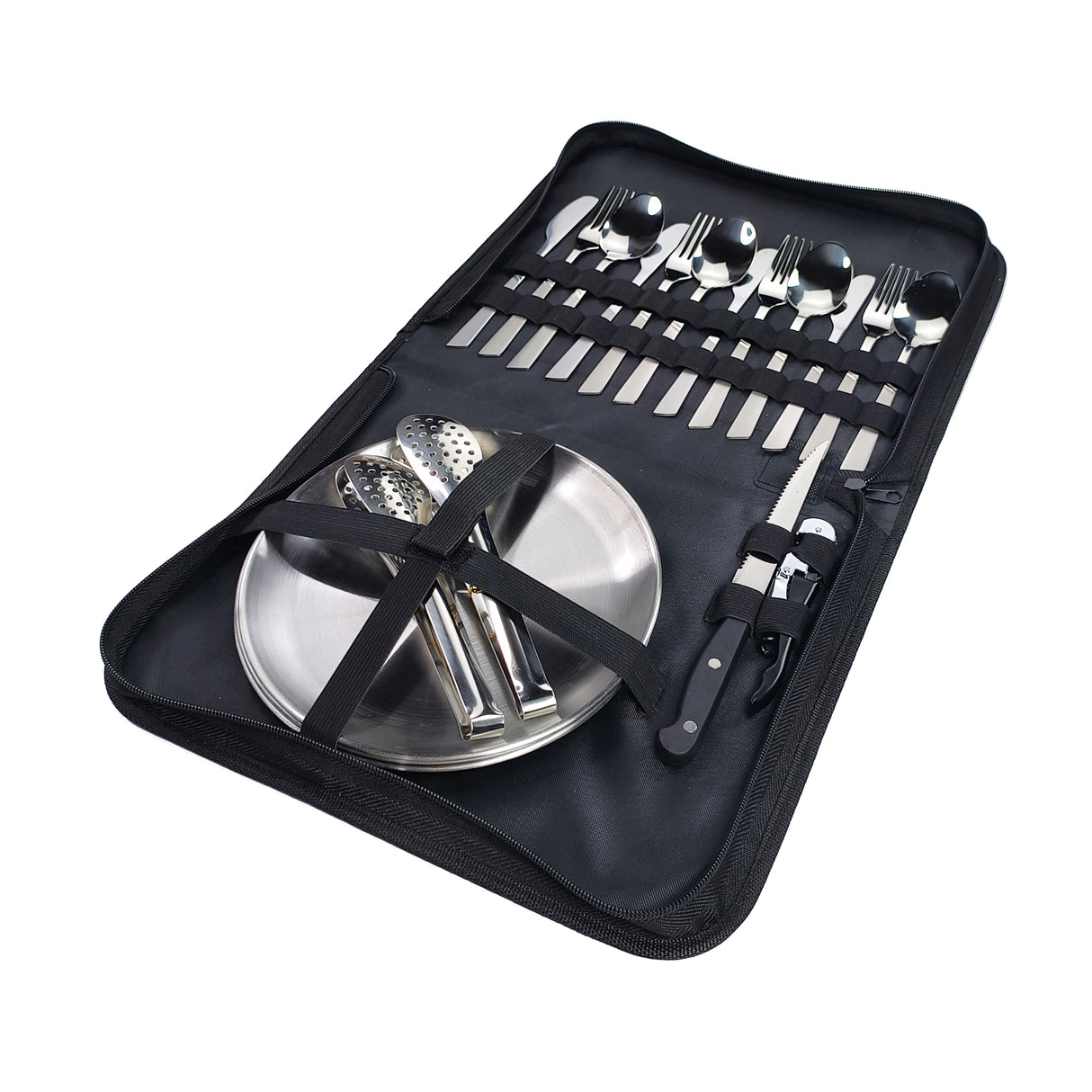 Ensemble de couverts de camping avec étui 