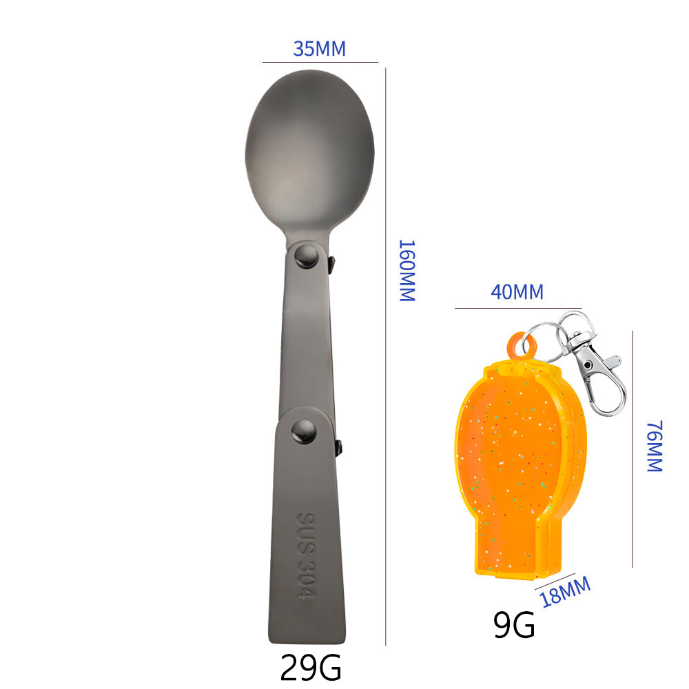 Cuillères pliantes portables (en boîte) 